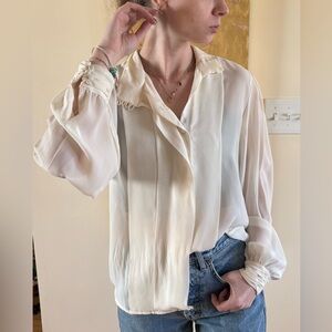 Oscar de la Renta Silk Blouse